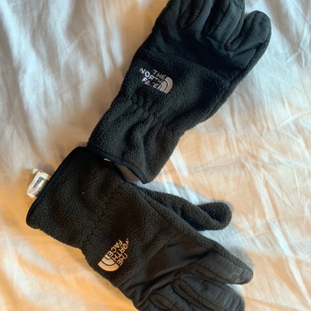 Unisex Black North Face Gloves Size Small